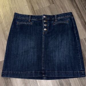 Talbots denim jean skirt 16 petite women’s casual work wear summer party